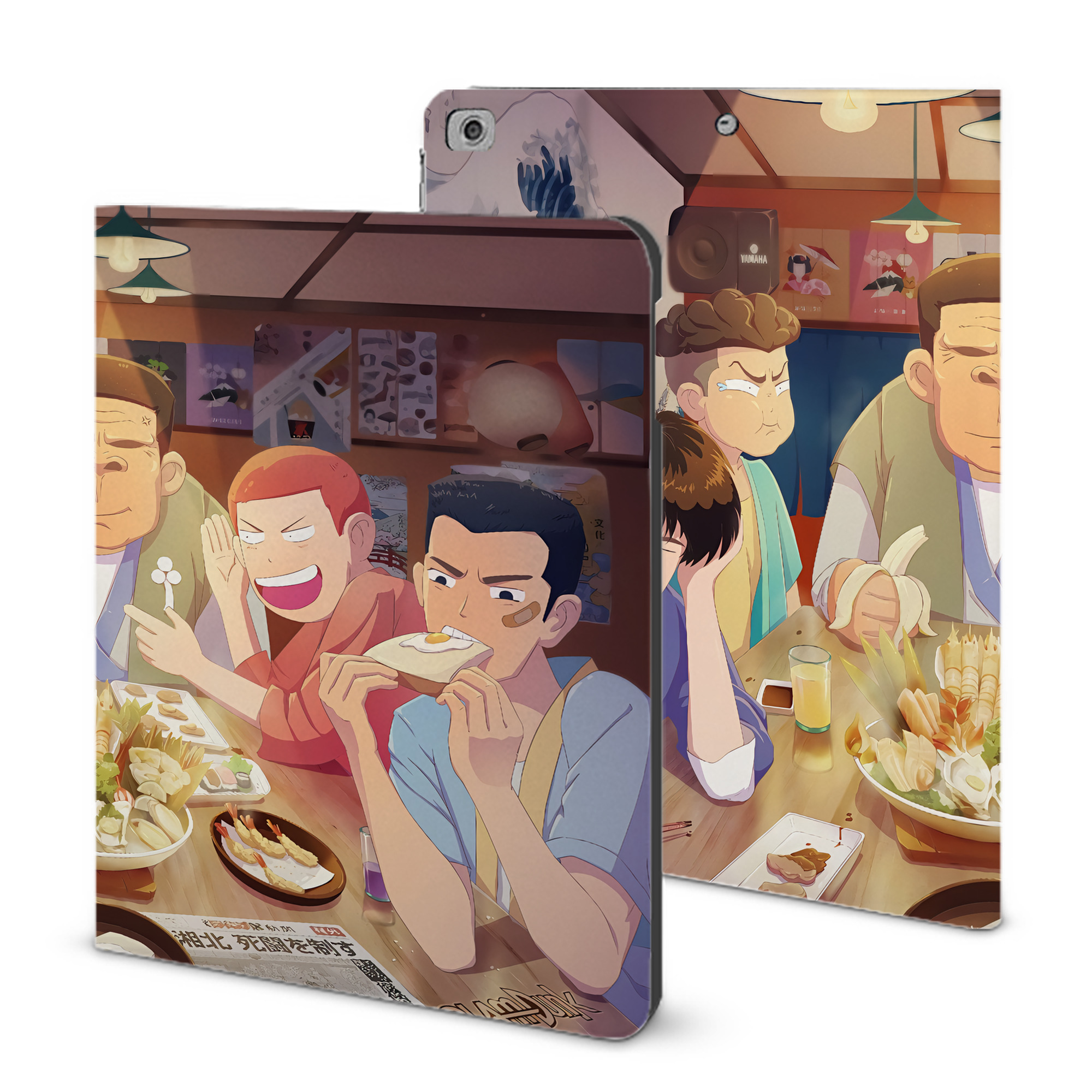 （画像用） SLAM DUNK／スラムダンク IPad ケース ブック型 PUレザー TPU 耐衝撃 軽量 薄型 ペン収納なし 全面保護 IPad 各モデル対応